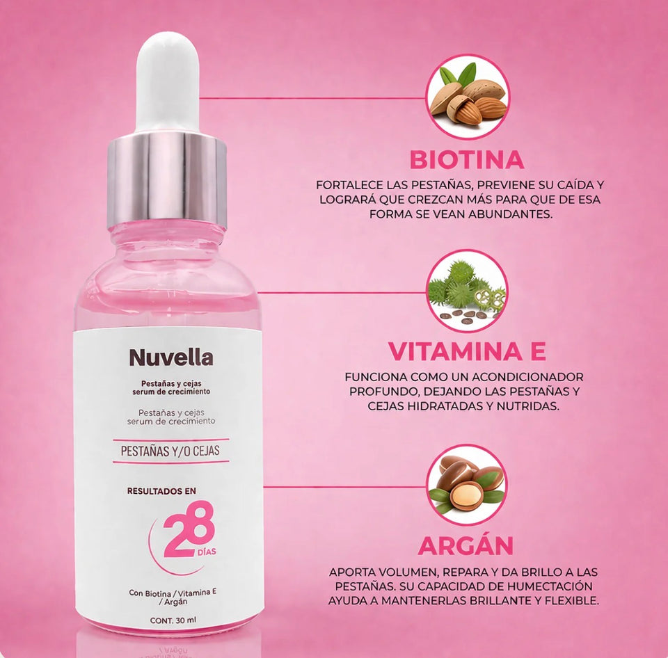 NUVELLA - SERUM DE PESTAÑAS Y CEJAS